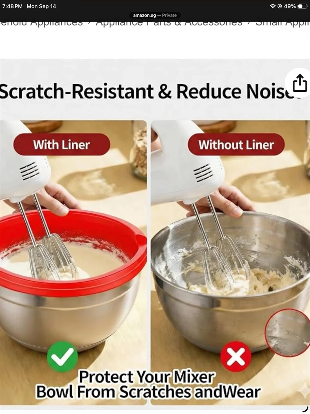 Silicone Red Mixing Bowl with Lid - Kitchen Storage and Prep